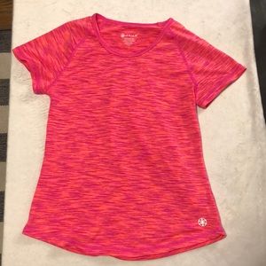 Pink and orange size small 7/8 Gaiam athletic top,